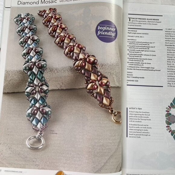 Beadwork Magazine Jewelry Crafting Book April May 2020 u Issue 3 Vol 23 - Picture 6 of 7
